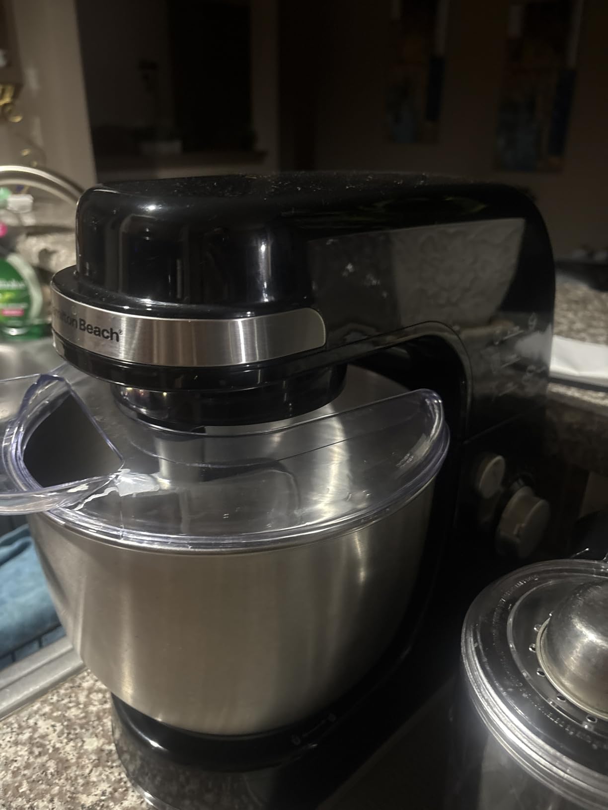 Hamilton Beach Electric Stand Mixer, 4 Quarts, Dough Hook, Flat Beater Attachments, Splash Guard 7 Speeds with Whisk, Aqua customer photo 1