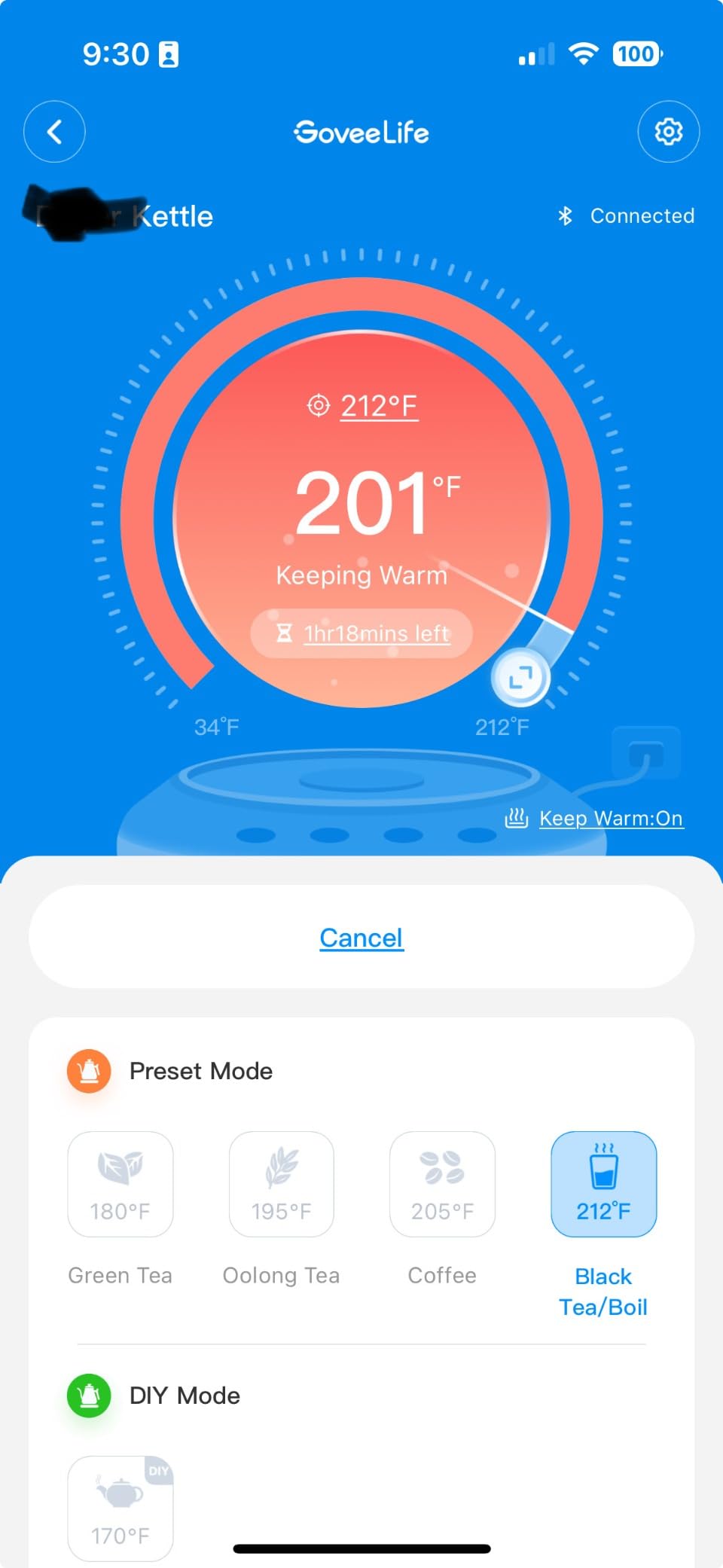 Govee Smart Electric Kettle, WiFi Variable Temperature Gooseneck Tea Kettle customer photo 2
