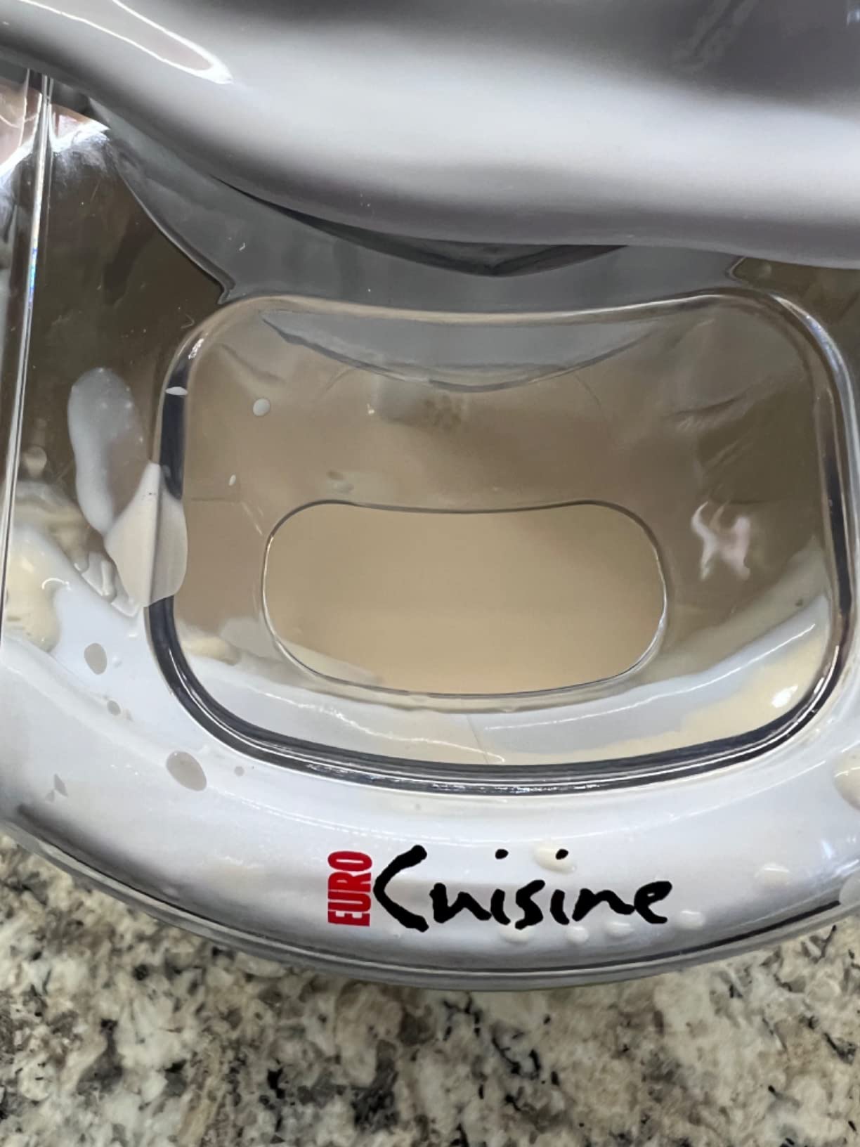 Euro Cuisine Ice Cream, Sorbet & Frozen Yogurt Maker with 4 Glass Cups, Double-Insulated Freezer Bowl, 1.5 Quart customer photo 2