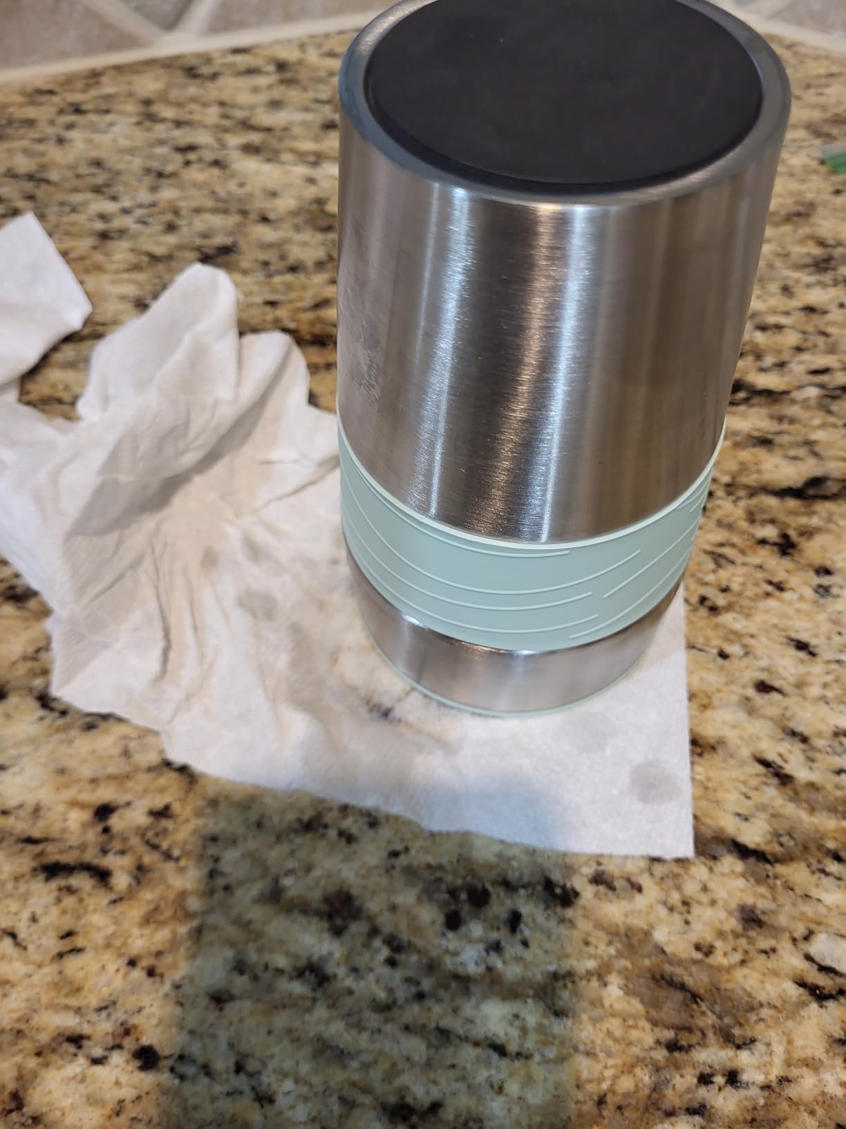 Mixpresso Single Serve & Single Cup Coffee Maker with 14oz Travel Mug Green | For ground coffee only, reusable filter, auto shut off. Compact personal drip coffee maker, not compatible with K-Cup pods. customer photo 1