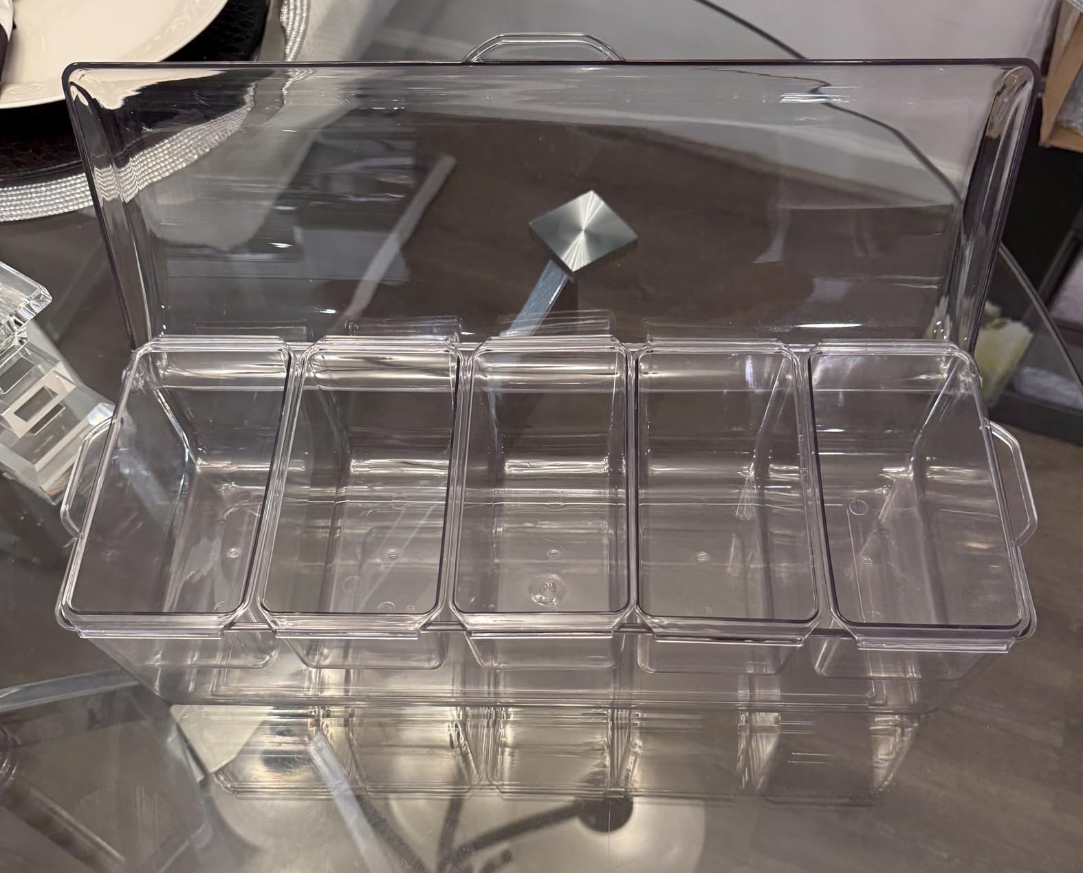 Condiment Tray with Stainless Steel Tableware, Chilled Condiment Server customer photo 1