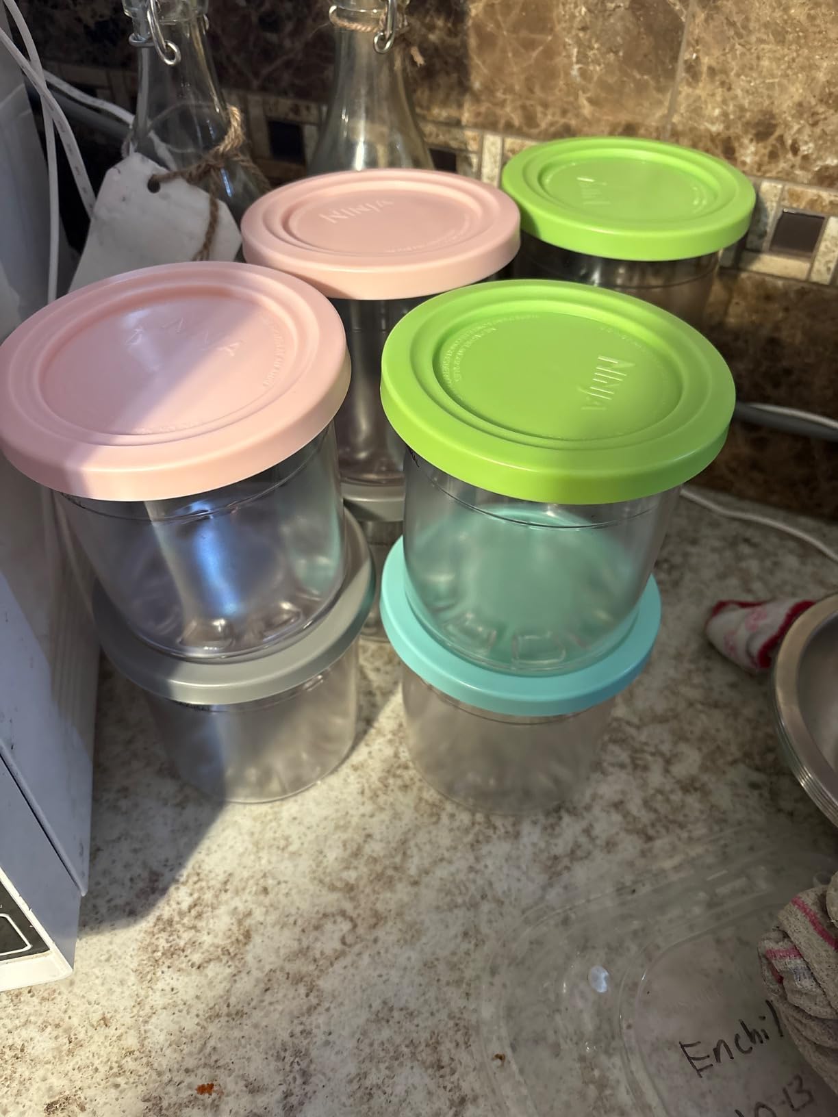 Ninja CREAMi Original Pints 4 Pack, Compatible with NC299AMZ and NC300s Series Ice Cream Makers, BPA-Free and Dishwasher Safe (XSKPLD4BCD) customer photo 2