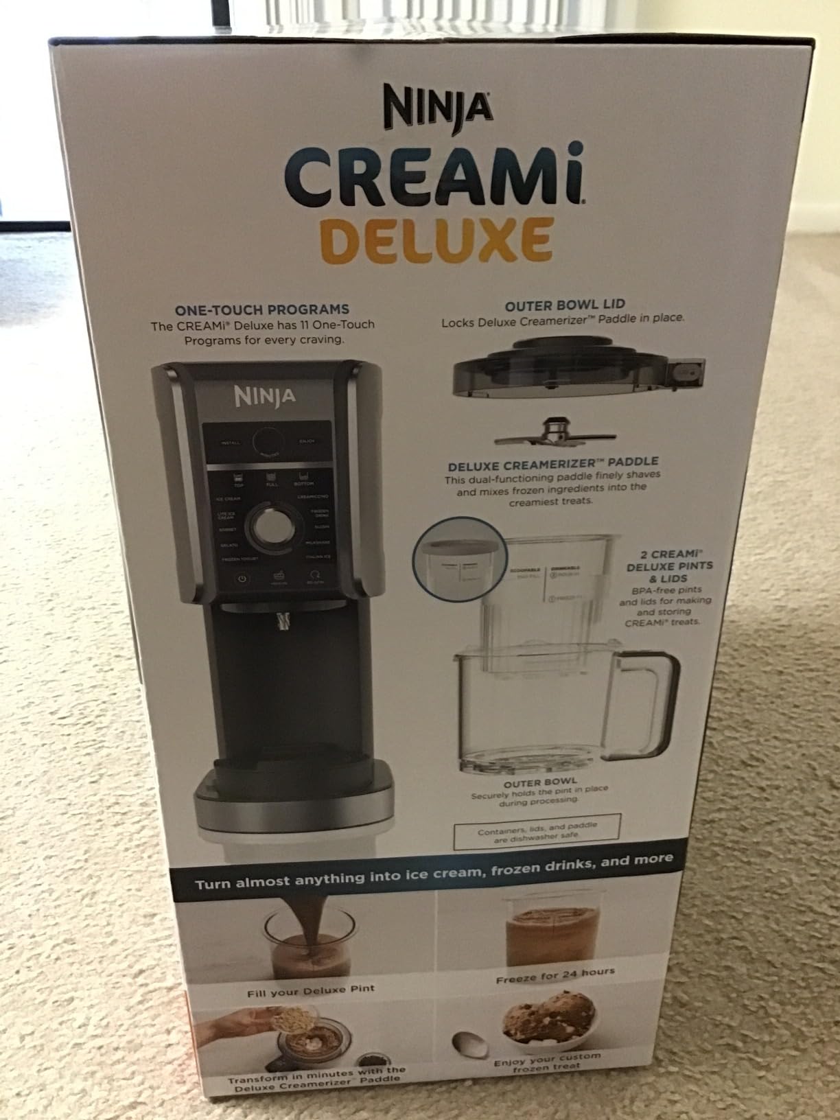 Ninja CREAMi XL Deluxe 11-in-1 Ice Cream & Frozen Treat Maker, NC501 customer photo 2