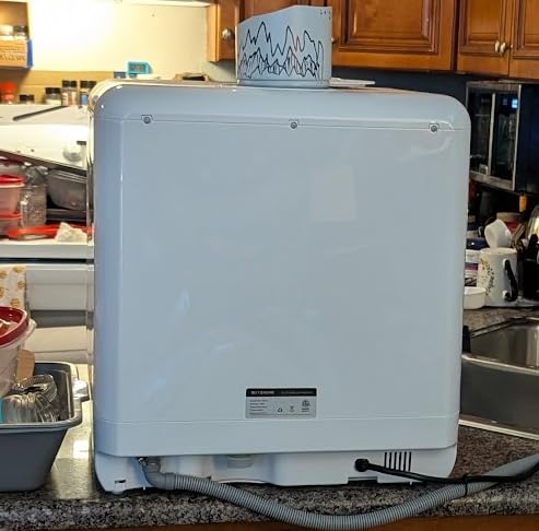 BLITZHOME Portable Dishwasher Countertop, WIFI Smart Dishwasher, Compact Dishwashers with 5L Built-in Water Tank, 6 Programs, 360° Dual Spray, High-Temp& Air-Dry Function, Fruit Cleaning customer photo 1