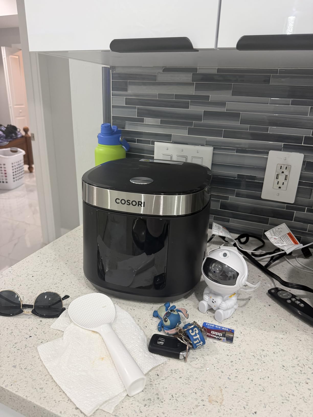 Cosori Rice Cooker 10 Cup, Fuzzy Logic, Ceramic Coating Inner Pot, 18-in-1 | 24H Keep Warm & Delay Timer, Stainless Steel Steamer Basket, Non-stick Ceramic Coating, Sauté, Slow Cook, Black customer photo 1