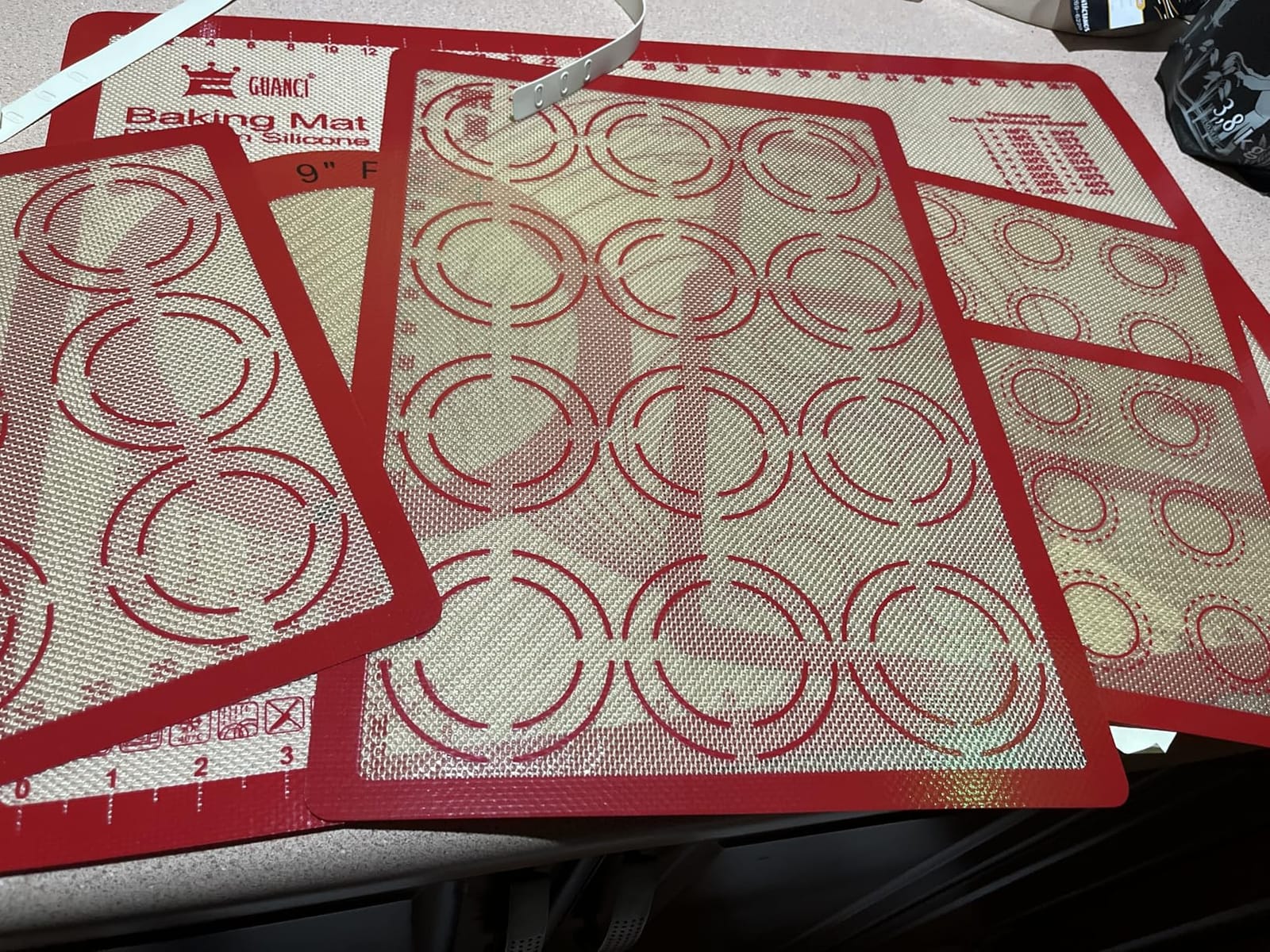 GUANCI Silicone Baking Mat Set of 6, Includes 25