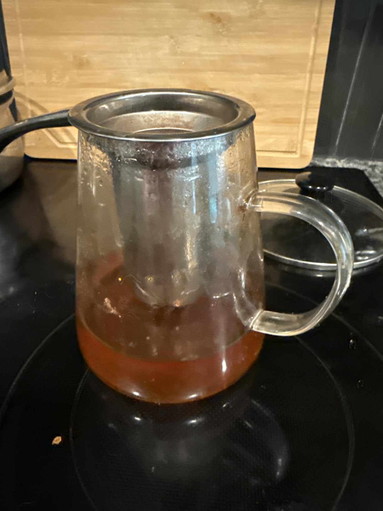 PARACITY Glass Teapot Stovetop 18.6 OZ, Borosilicate Clear Tea Kettle with Removable 18/8 Stainless Steel Infuser, Teapot Blooming and Loose Leaf Tea Maker Tea Brewer for Camping, Travel (550ML) customer photo 1