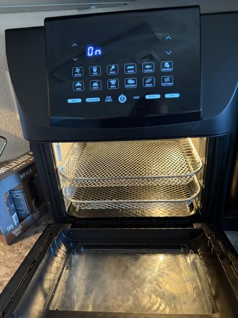 Gourmia Air Fryer - 14 Qt All-in-One Rotisserie Oven with Digital Display, 12 Presets, Roast, Bake, Broil, Dehydrate, Dishwasher Safe Accessories, Stainless Steel customer photo 1
