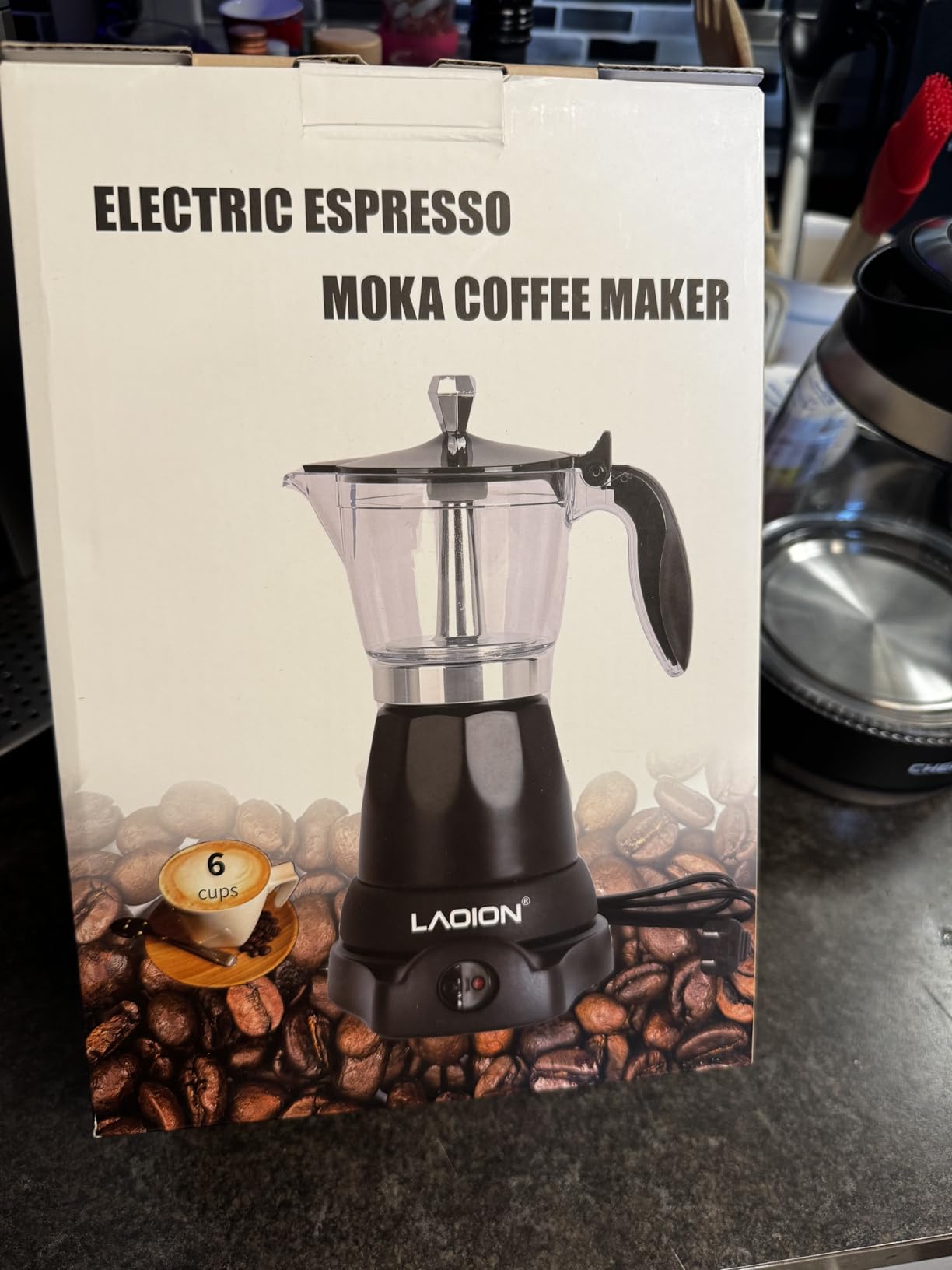 LAOION Cuban Coffee Maker, 6 or 3cup Electric Espresso Coffee Maker | Portable Cafeteras Electricas Modernas, Electric Moka Pot with Detachable Base & Overheat Protection, Coffee Gift customer photo 1