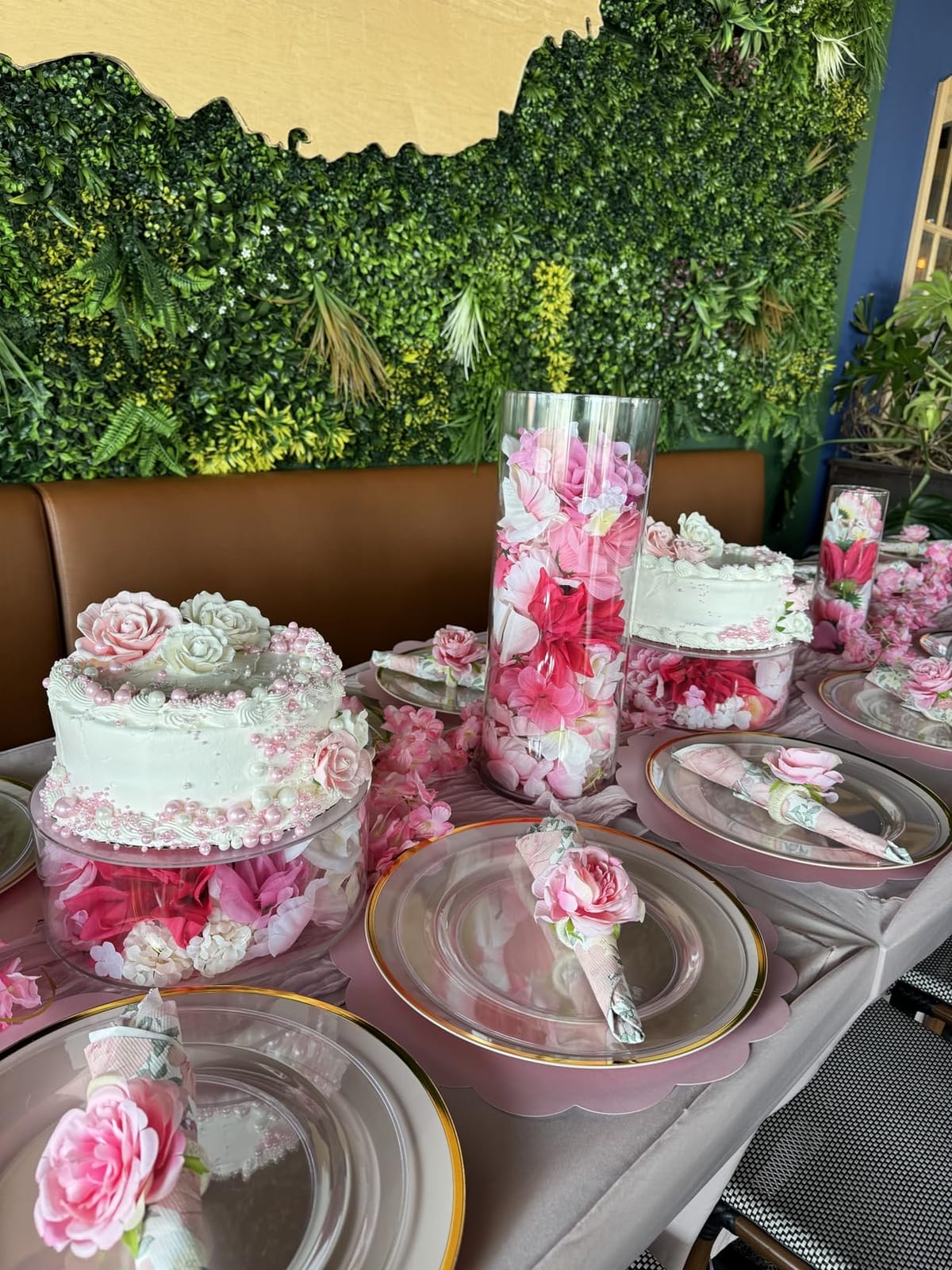 NPPLUS 2 Pcs Round Acrylic Cake Stand with Lid, Clear Fillable Cake Tier customer photo 2