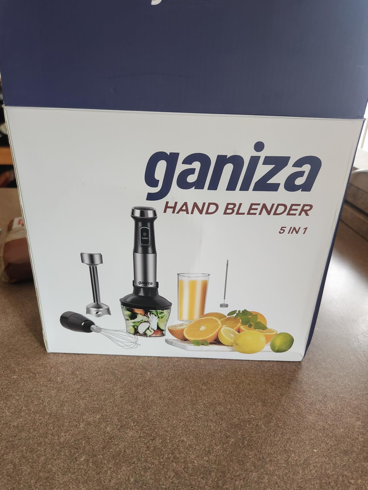Ganiza Immersion Blender 5 in 1 Hand Blender Max 1000W Heavy Duty Motor | 16 Speed Mode Handheld Blender, Stainless Steel Blade With 800ml Mixing Beaker, 600ml Chopper, Whisk and Milk Frother customer photo 1