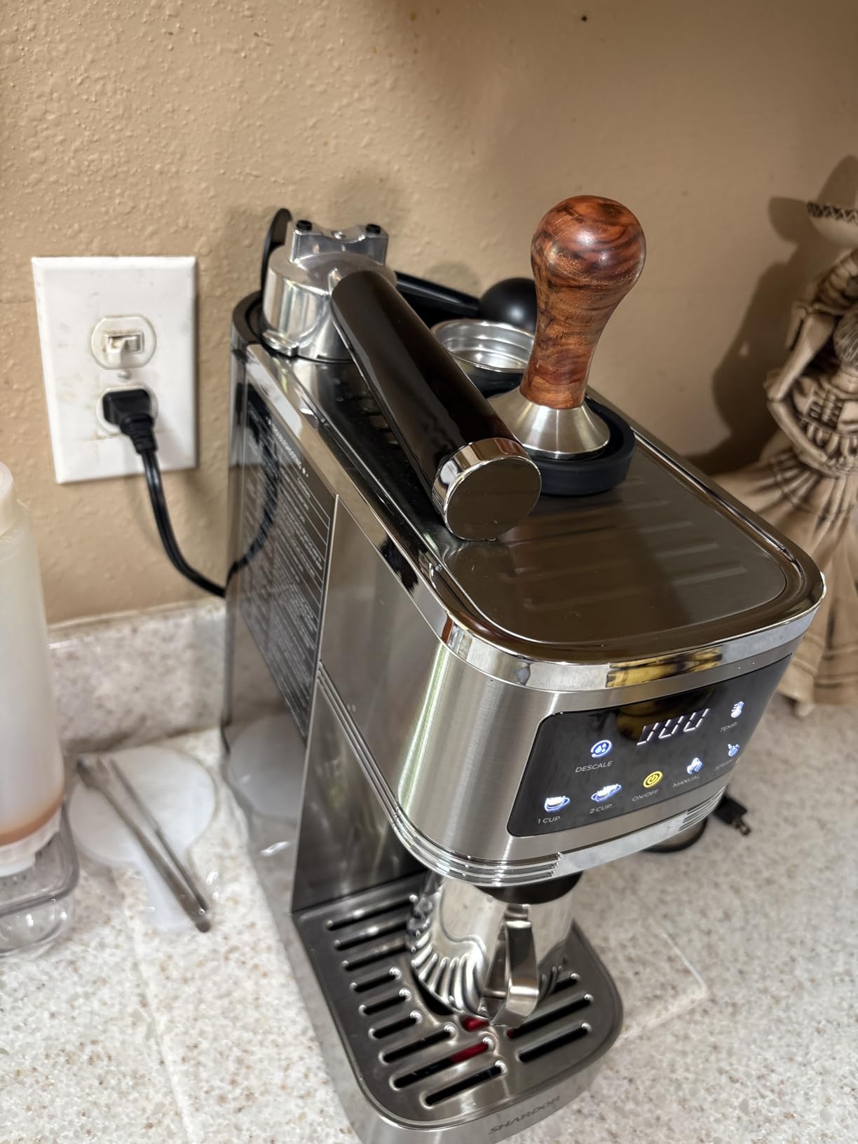 Y-Step 23 PCS Coffee Tamper Set, Espresso Accessories Kit Barista Kit, with Espresso Tamper 51mm, Coffee Stirrer, Frothing Pitcher, Tamper Mat, Latte Art Pen, Sandalwood Tamper for Espresso Machine customer photo 2