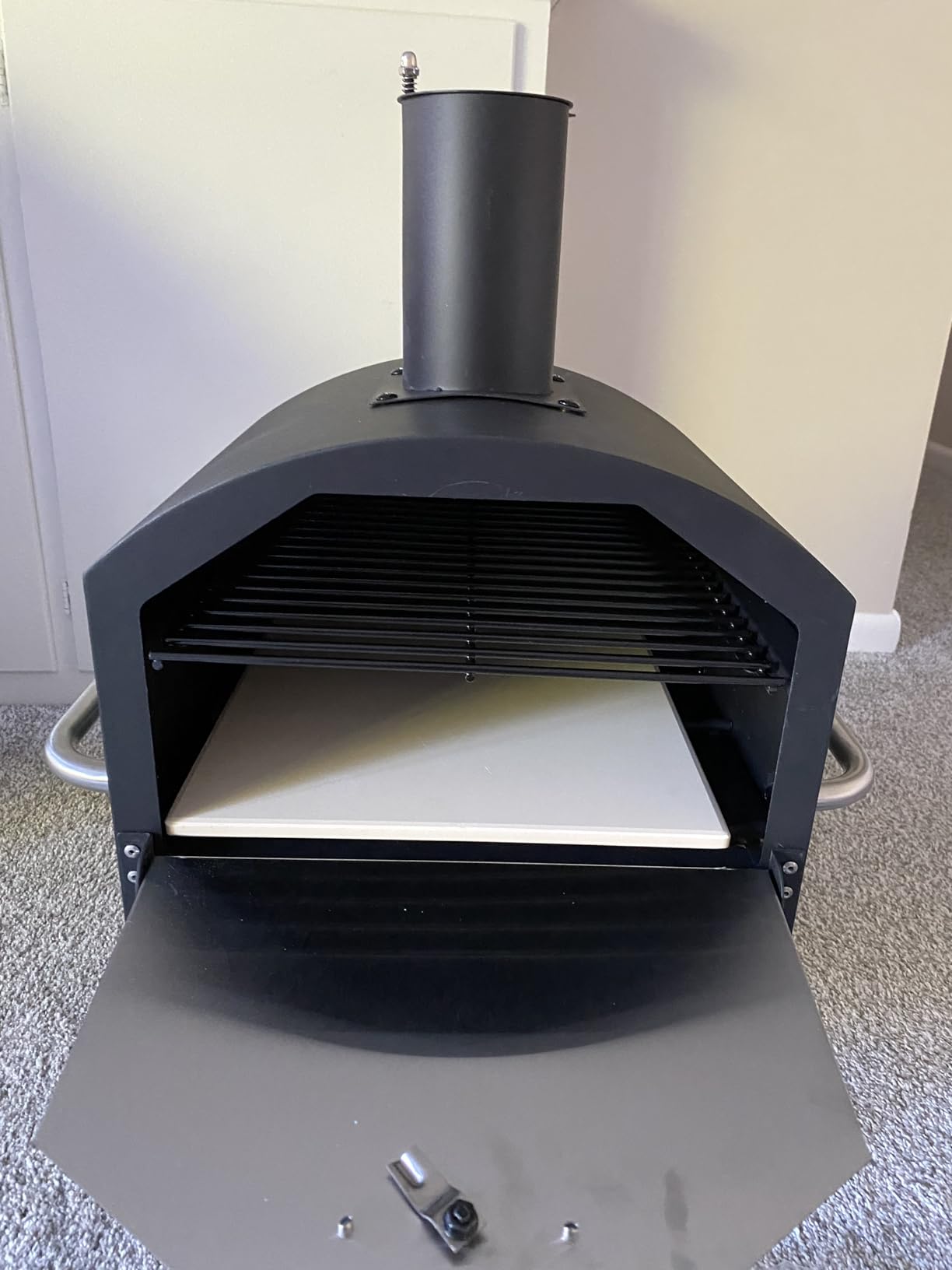 Giantex Outdoor Pizza Oven Wood Fired, 2-Layer Outside Pizza Maker | 12-Inch Pizza Stone, Waterproof Cover, Pizza Peel, Removable Cooking Rack, Folding Legs, for Camping BBQ Party customer photo 2