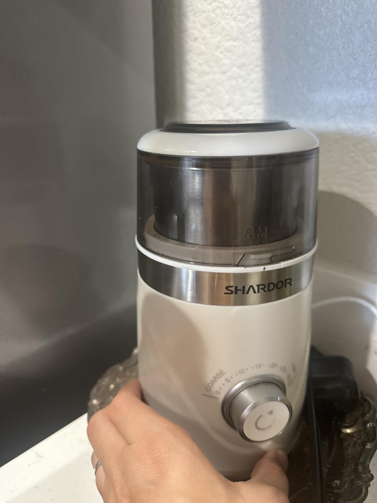 SHARDOR Super Silent Coffee Grinder, Herb, Spice, Electric Coffee Bean & Espresso Grinder with 1 Removable Stainless Steel Bowl customer photo 1