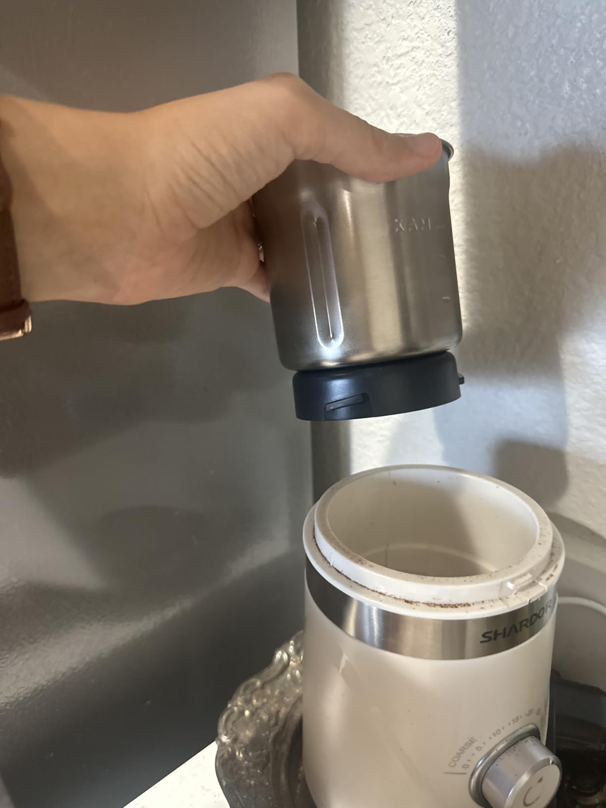 SHARDOR Super Silent Coffee Grinder, Herb, Spice, Electric Coffee Bean & Espresso Grinder with 1 Removable Stainless Steel Bowl customer photo 2