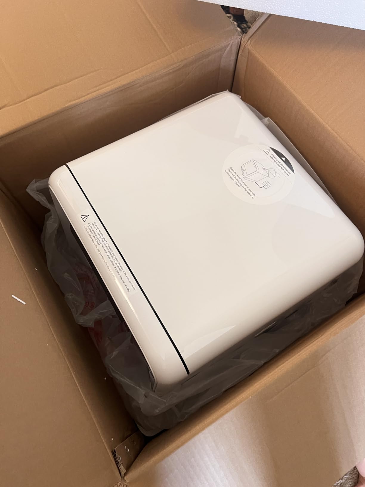 COMFEE' Portable Dishwasher Countertop with 5L Built-in Water Tank, No Hookup Needed, 6 Programs, 360° Dual Spray, 192℉ High-Temp& Air-Dry Function, Mini Dishwasher for RVs, White customer photo 2