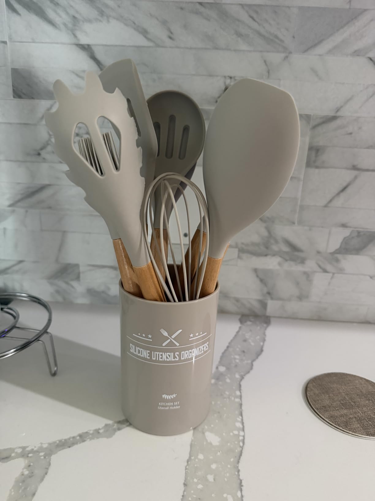 Umite Chef Food Grade Thickened Silicone (Stainless Steel Core) Kitchen Gadgets Tools Set - Kitchen Cooking Utensils Set, Heat Resistant Kitchen Spatula Tools Set customer photo 2
