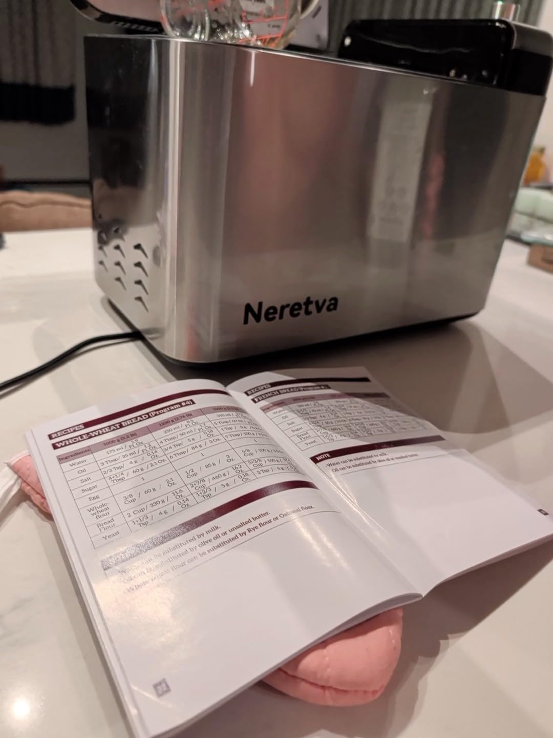 Neretva 3.3LB 15-in-1 Bread Maker, Dual Heaters with Auto Nut Dispenser customer photo 1