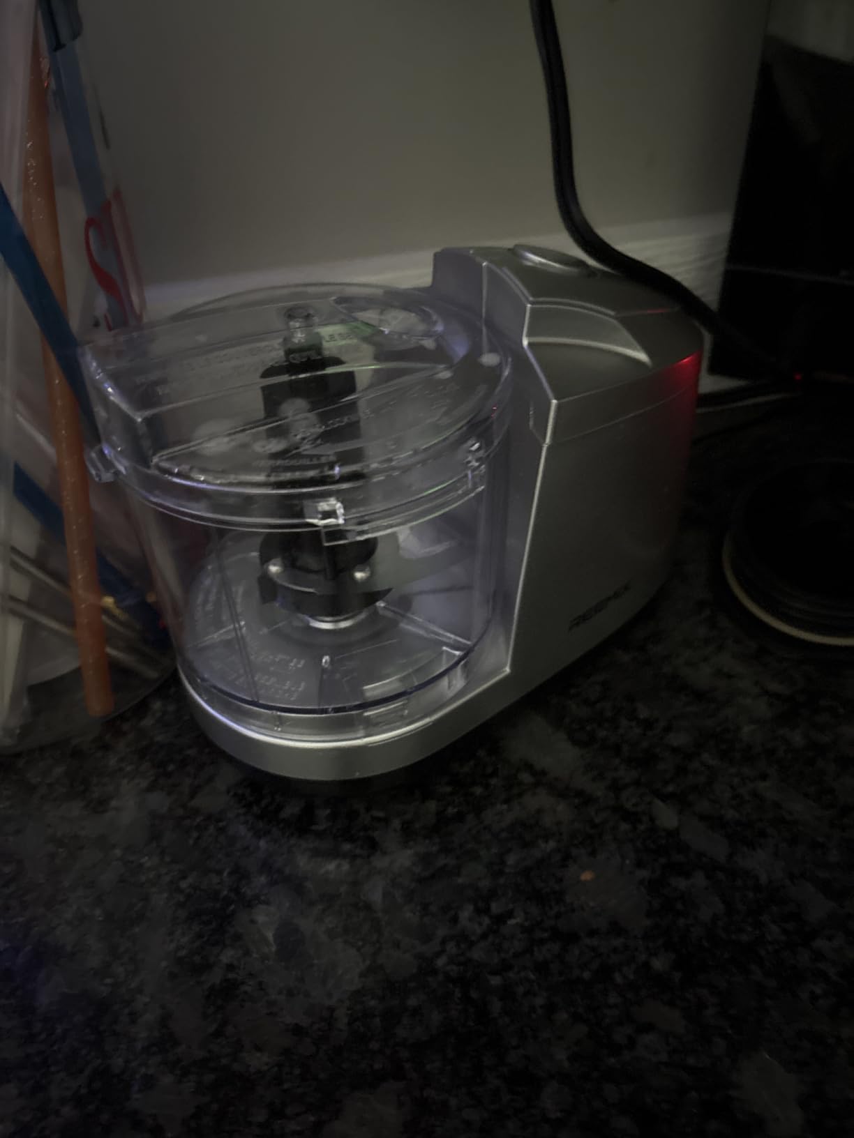 1.5-Cup One-Touch Electric Food Chopper, 100W Mini Food Processor Meat Grinder, Mix, Chop, Mince and Blend Vegetables, Fruits, Nuts, Meats, Stainless Steel Blade (Red) customer photo 1