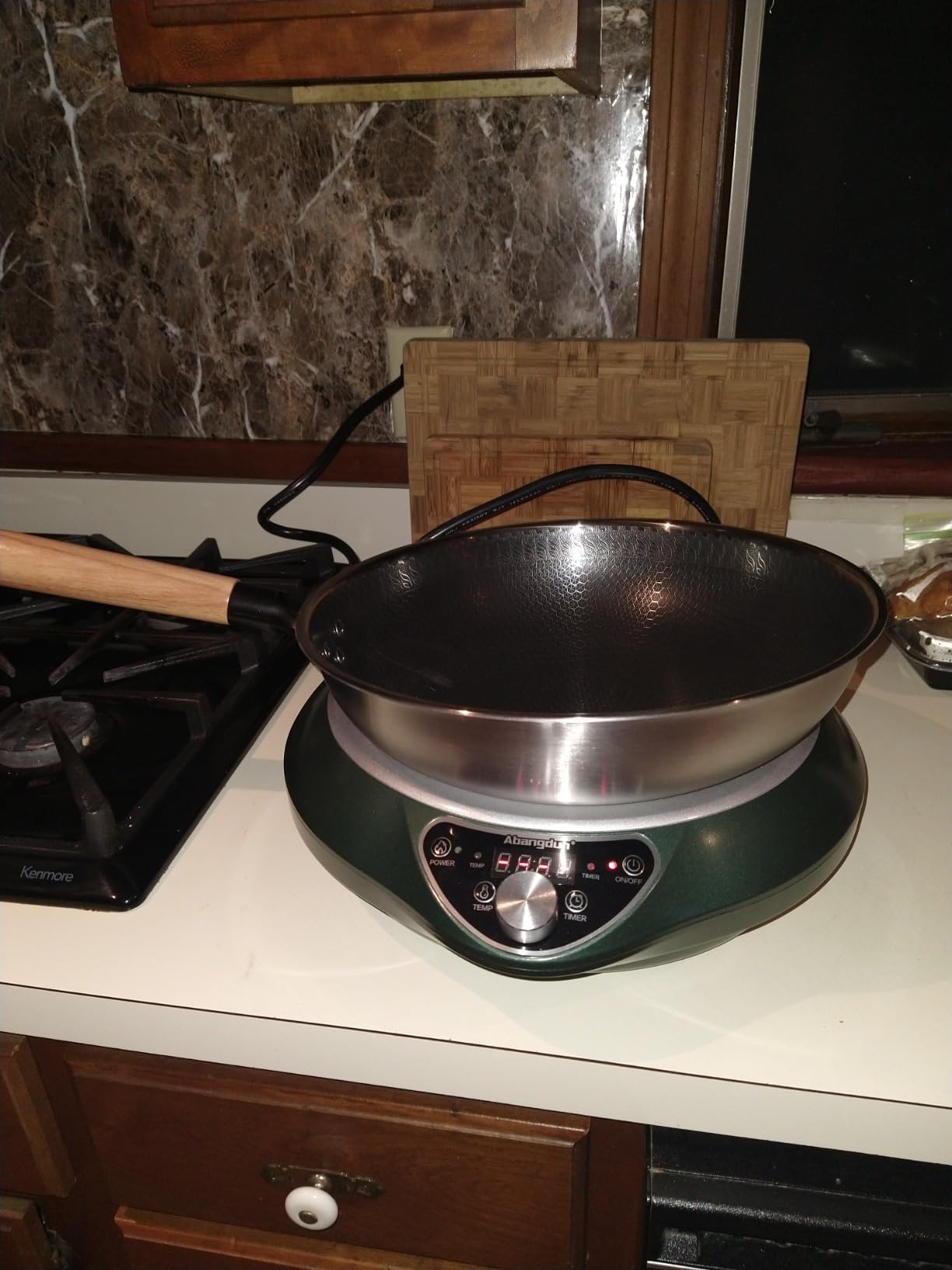 1700W Induction Wok, 120V Electric Wok Burner, Stainless Steel Wok customer photo 1