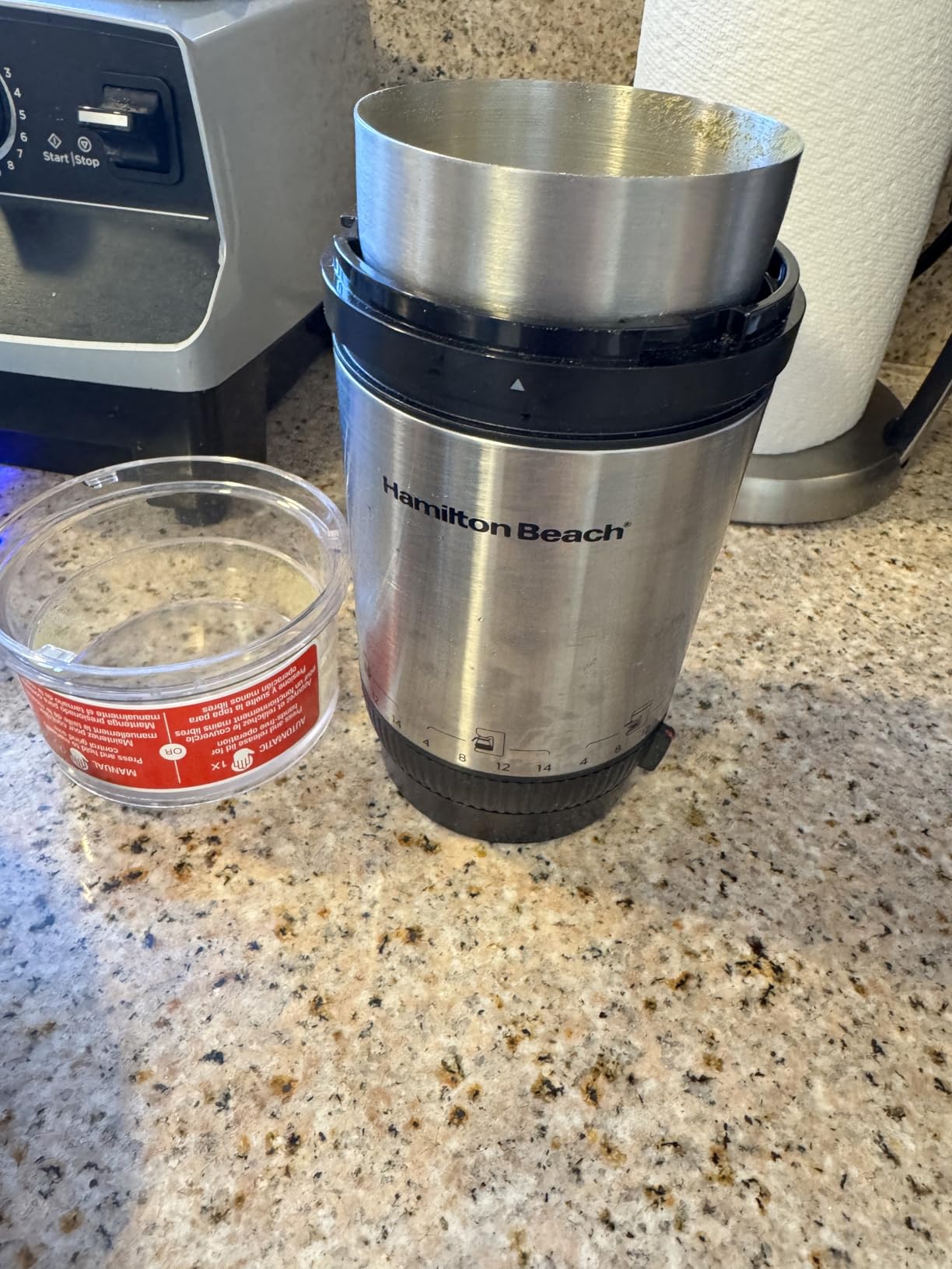 Hamilton Beach Custom Grind Electric Coffee Grinder For Up To 14 Cups | Grinds Coffee Beans, Spices & More | Hands-Free Operation, Auto Shutoff | Easy-Clean Removable Chamber | Stainless Steel customer photo 2