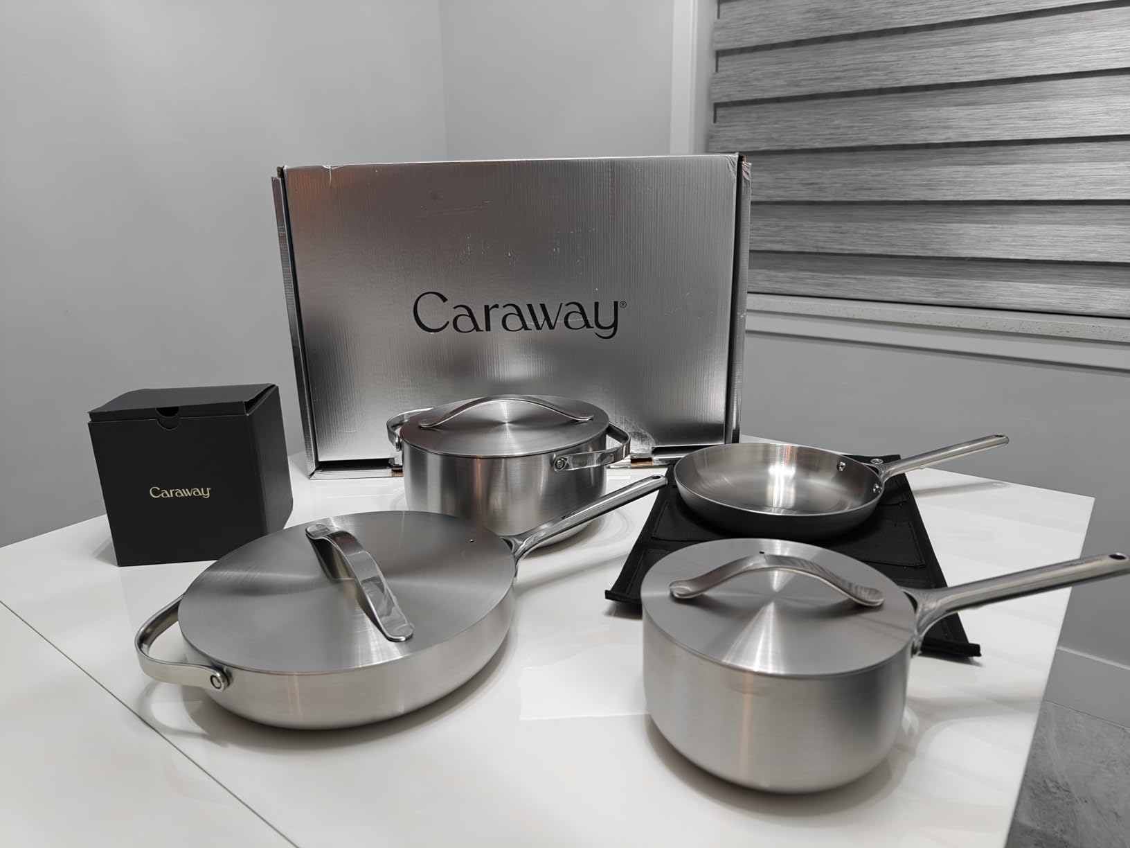 Caraway 12-Piece Stainless Steel Cookware Set | 5-Ply Stainless Steel Pots and Pans Set, Non-Toxic customer photo 1