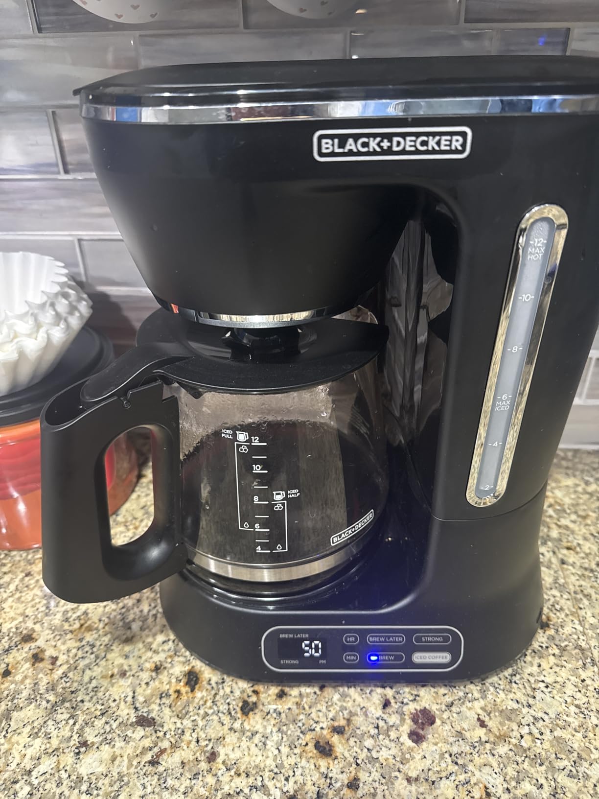 BLACK+DECKER 5-Cup Programmable Coffee Maker | Compact 5-cup coffee maker with Vortex brewing, Sneak-A-Cup and programmable auto brew customer photo 2