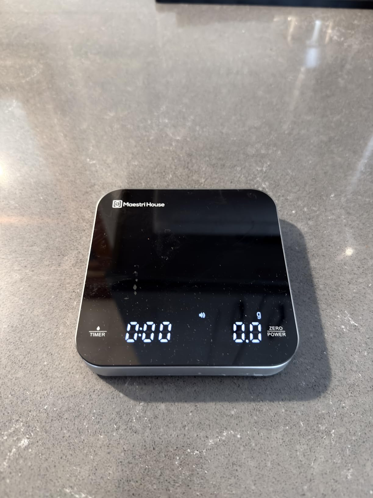 Maestri House S2 Espresso Coffee Scale with Timer 0.1g Precision Shot Scale | USB-C Rechargeable, Dual Timing Modes, 2kg/0.1g Digital Scale with Borosilicate Glass Top for Espresso and Pour-Over Brewing customer photo 1