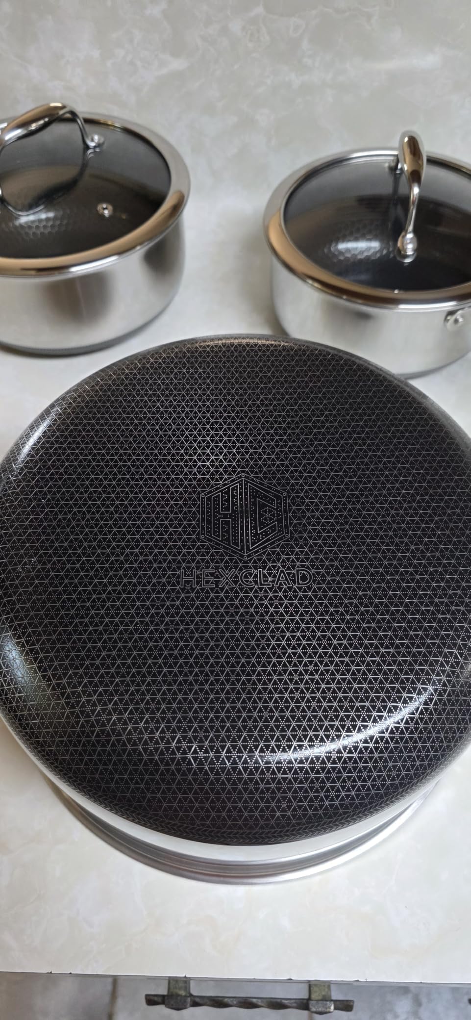 Hybrid Nonstick 6 Pc Pot Set & Trivets, 2, 3, and 8-Qt Pots & Lids | Stay-Cool Handles, Dishwasher and Oven Safe, Compatible with All Cooktops, Induction Ready customer photo 2