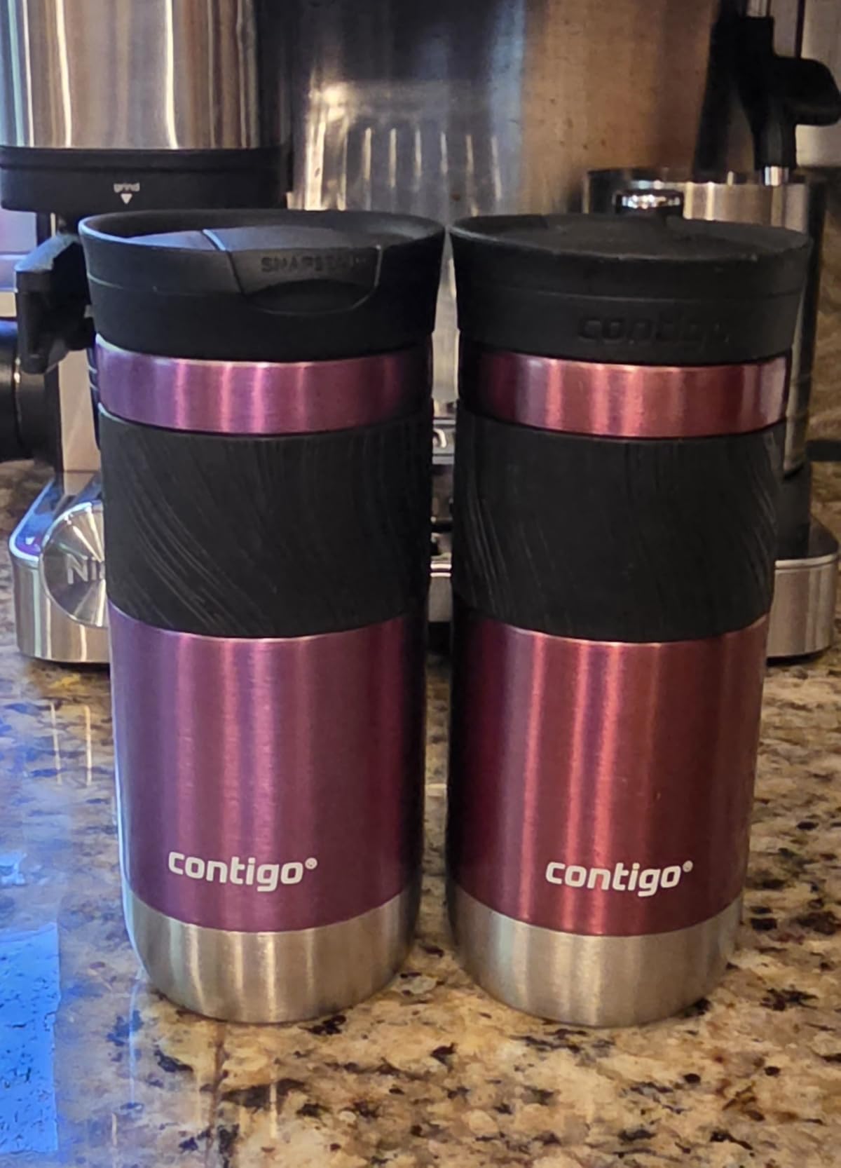 Contigo Byron 2.0 Stainless Steel Travel Mug with Snapseal Lid and Grip 20oz, Blueberry, Great for hot and cold beverages customer photo 1