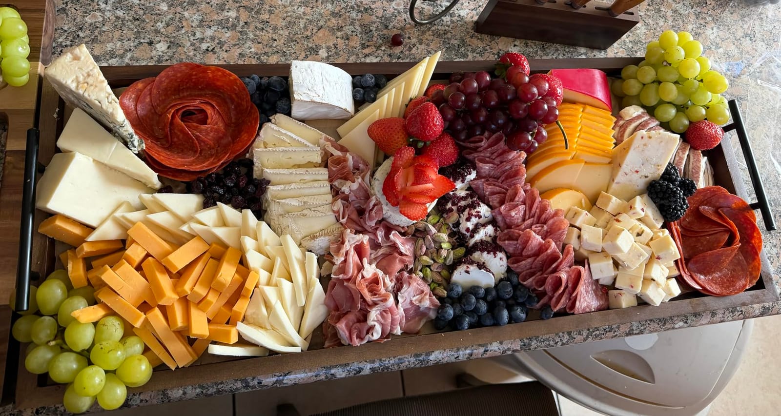 TIDITA Acacia 36 Inch Large Charcuterie Boards for Party with Cheese Knife Set of 4 - Acacia Wood Serving Tray with Handles, Long Charcuterie Board, Wooden Cheese Board customer photo 1