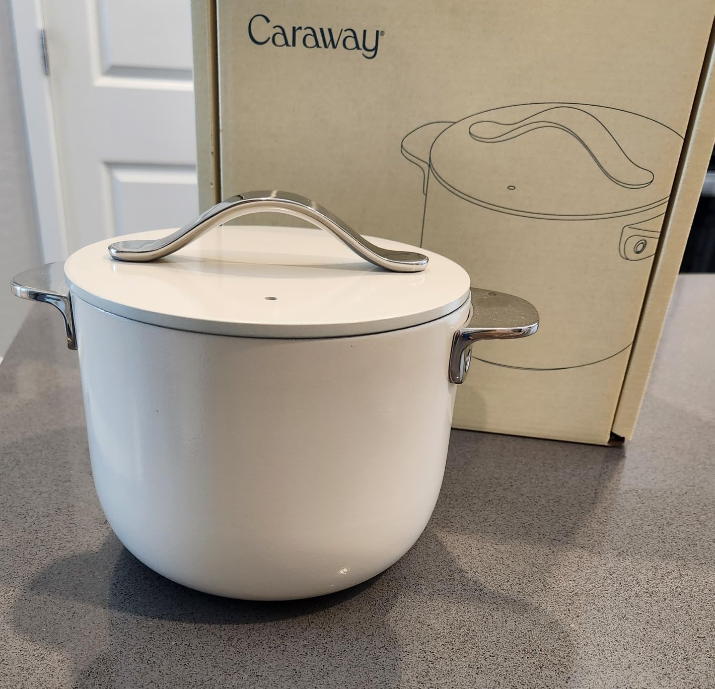Petite Cooker, 2 qt Ceramic-Coated Pot | Free From Forever Chemicals, Perfect for Rice, Grains, or Sauces, Cream customer photo 2