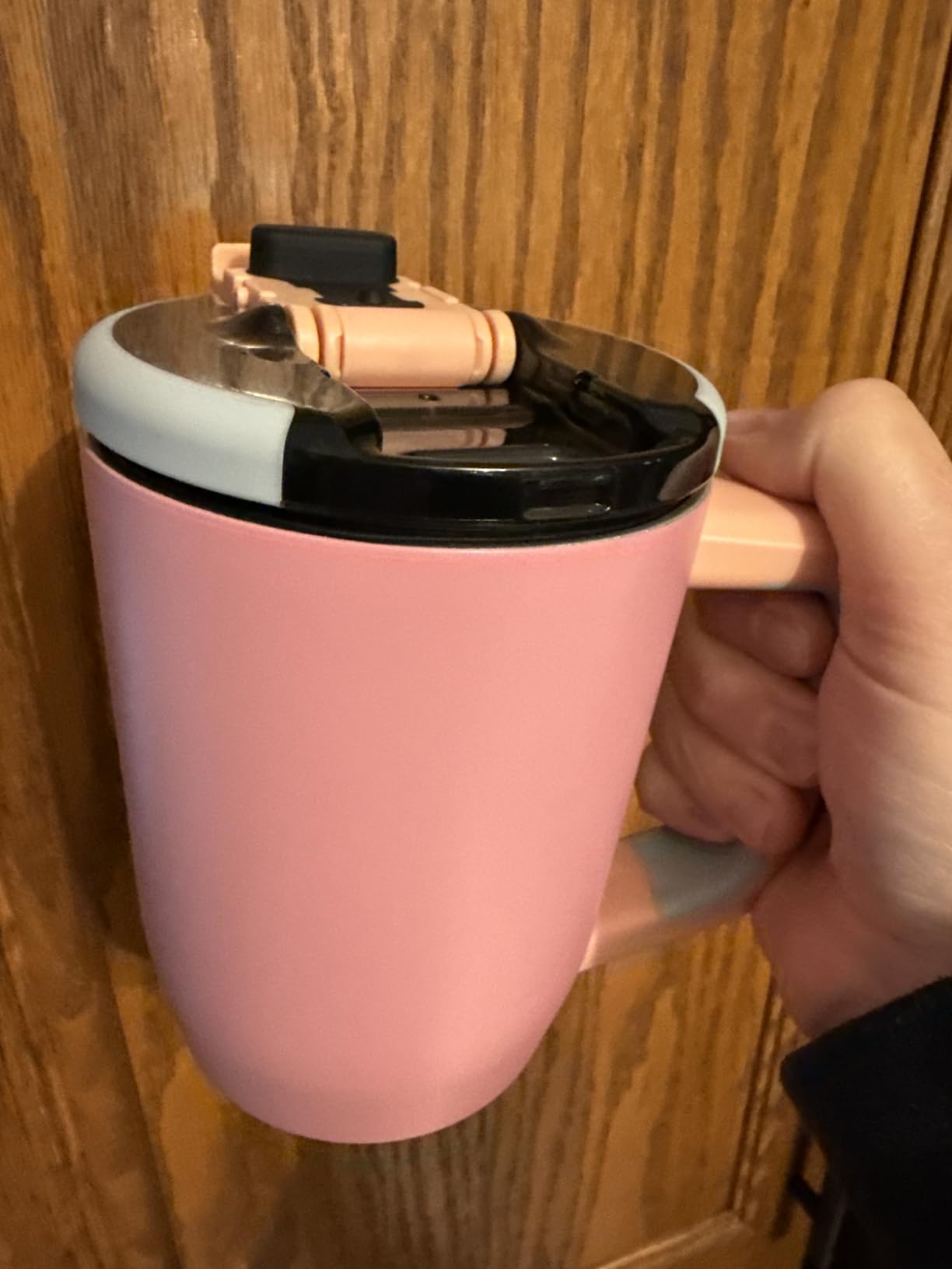 BruMate Muv - 15oz 100% Leak Proof Insulated Coffee Mug with Handle & Lid - Stainless Steel Coffee Travel Mug - Double Walled Coffee Cup (Nightfall Blue) customer photo 1