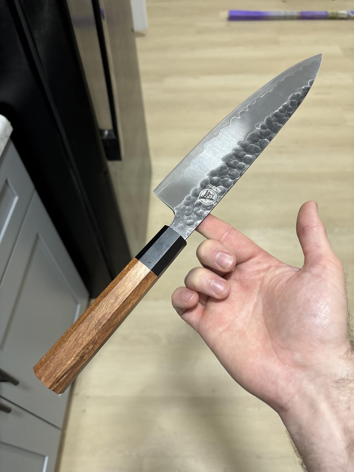 MITSUMOTO SAKARI 4-Piece Japanese Chef Knife Set, San-Mai 9Cr18MoV | Gyuto Santoku Nakiri Paring customer photo 1