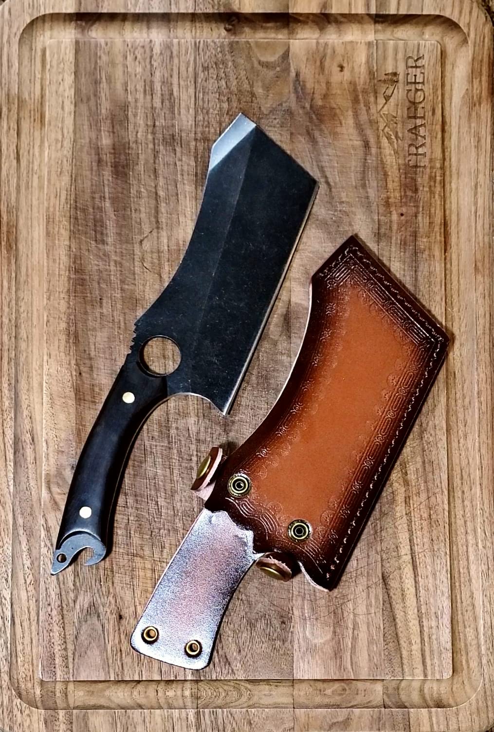 Dream Reach Meat Cleaver Knife - Heavy Duty Stainless Steel Hand Forged | Bone Cutting Knife, Hand Forged, Heavy Duty, for Kitchen, Outdoor & BBQ, Christmas Gift for Men & Women customer photo 1