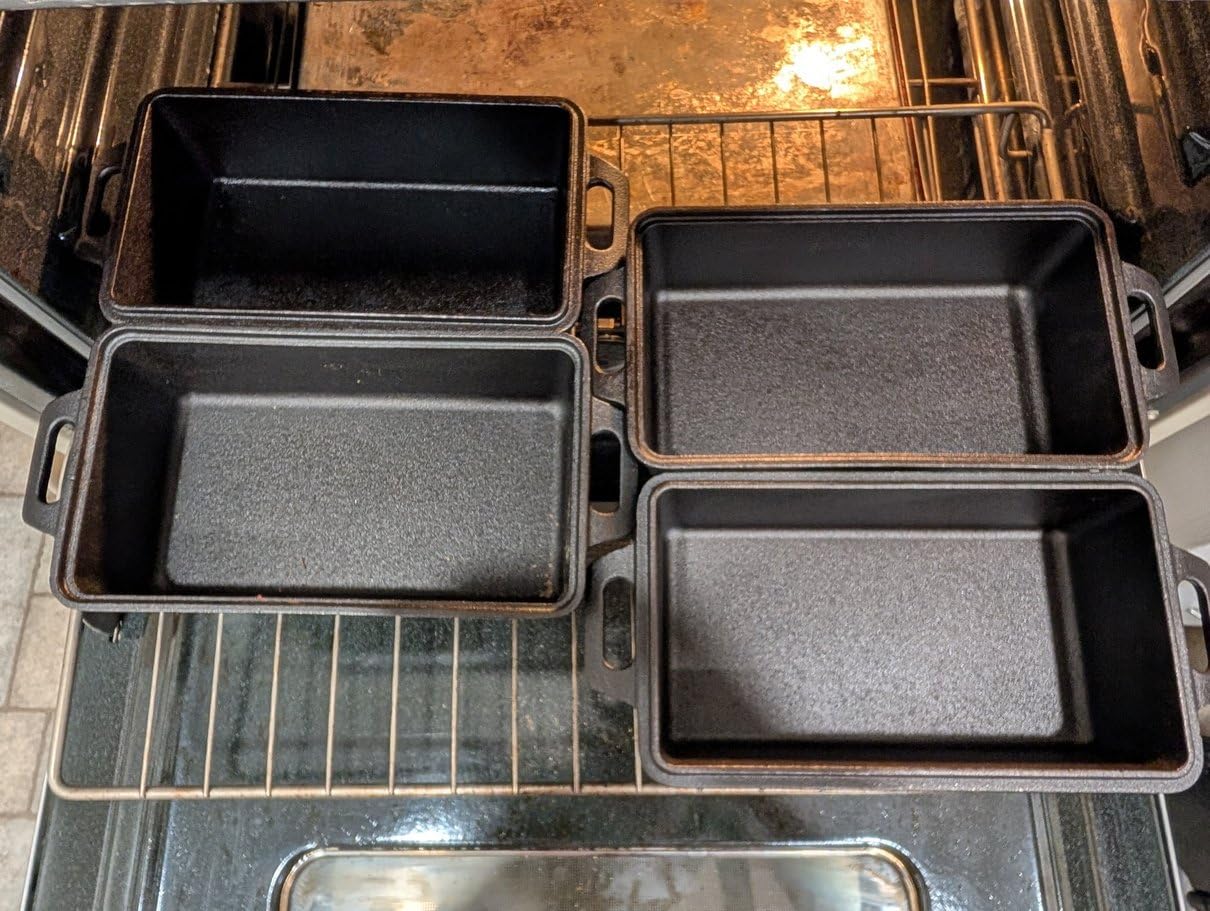 Northriver Casting 9×5 Inch Cast Iron Loaf Pan with Lid | Bread Baking Pan | Even Heat Distribution for Homemade Bread, Cake, and Meatloaf | 2 Piece Set customer photo 1