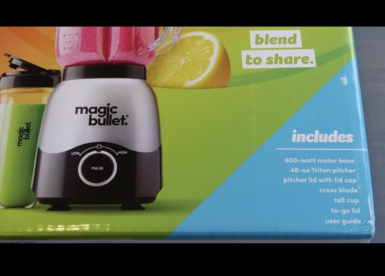 magic bullet Combo Blender, 600W, 48oz Pitcher + 16oz To-Go Cup, MBF50200 customer photo 2