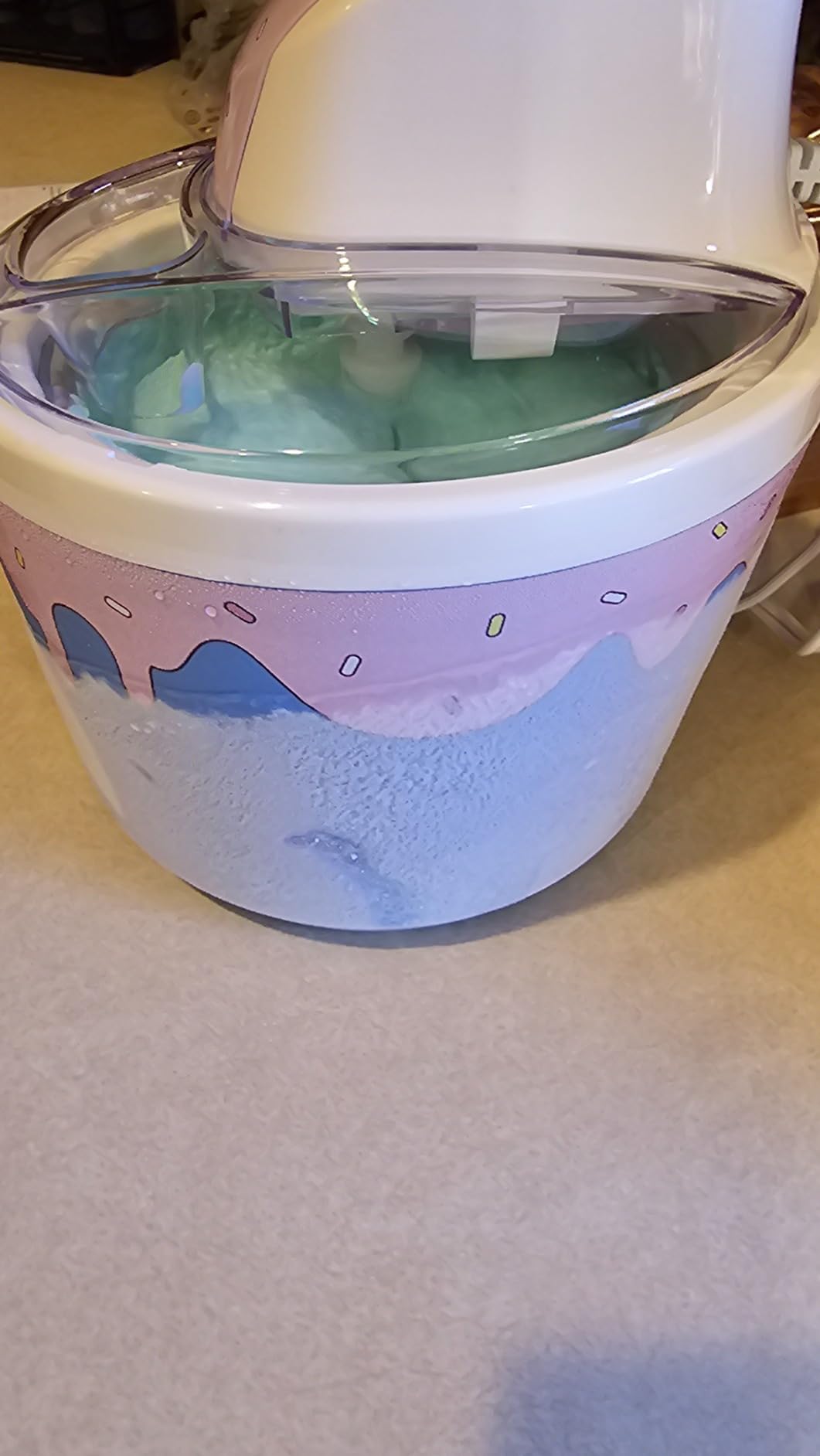 Penguin Electric Ice Cream Maker Machine for Kids - Countertop Soft Serve | A fun kids ice cream maker machine for homemade soft serve, sorbet, gelato & frozen yogurt. 1.2 qt small easy to use & clean customer photo 2