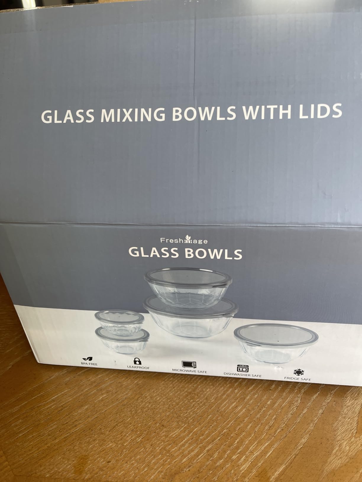 Glass Mixing Bowls with Airtight Lids, 5 PCS Thick Glass Nesting Bowls | Serving Bowl for Kitchen Baking, Meal Prepping and Salad, BPA Free Dishwasher Microwave and Oven Safe customer photo 2