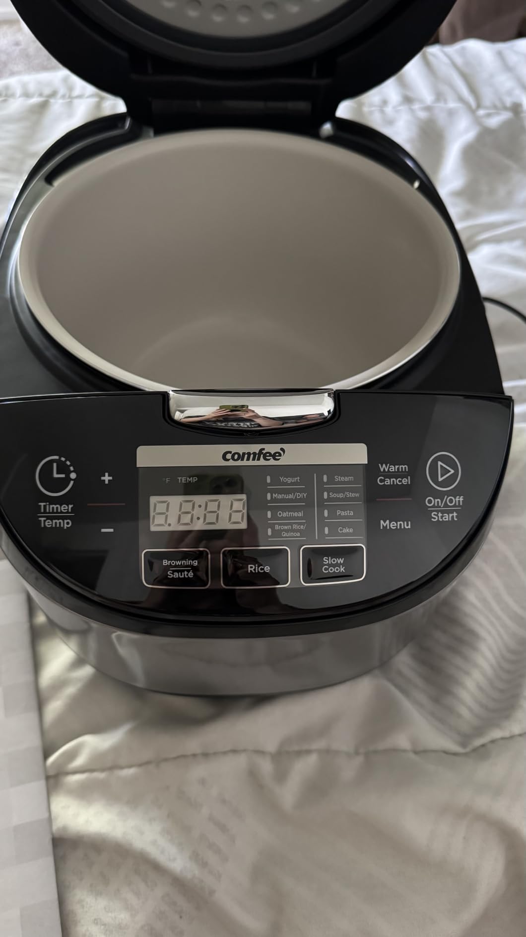 COMFEE' Rice Cooker with Fuzzy Logic, 11-Preset Modes, 6-Cups Uncooked Rice | 12 cups cooked, japanese rice cooker style, portable non-stick rice maker, steamer, fast, grain cooker, 24-hour delay timer customer photo 2