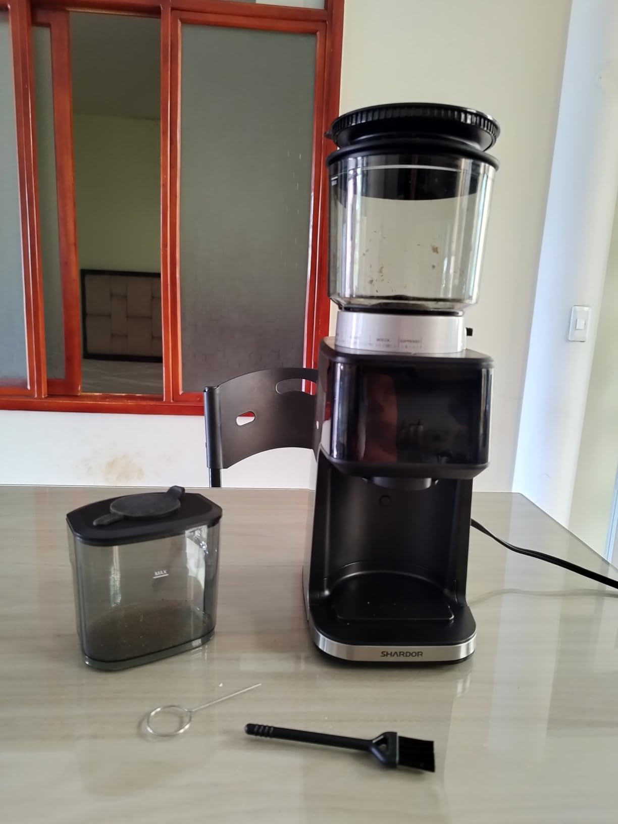 SHARDOR Conical Burr Espresso Coffee Grinder Electric with Precision Timer 2.0, Touchscreen Adjustable Burr Mill with 51 Precise Settings for Home Use, Anti-static, Stainless Steel customer photo 2