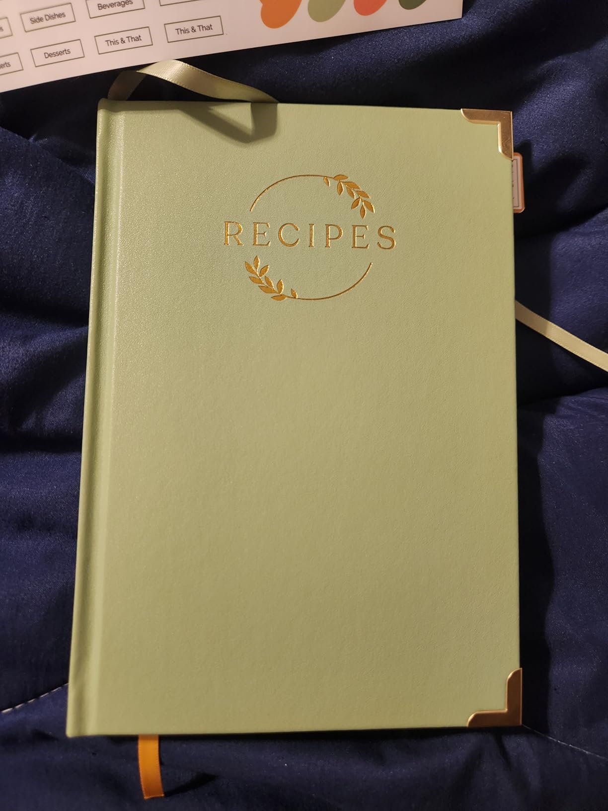 Blank Recipe Notebook | Small Blank Recipe Book to Write in Your Own Recipes | Artisan Hardcover Journal for 60 Recipes | 8.4
