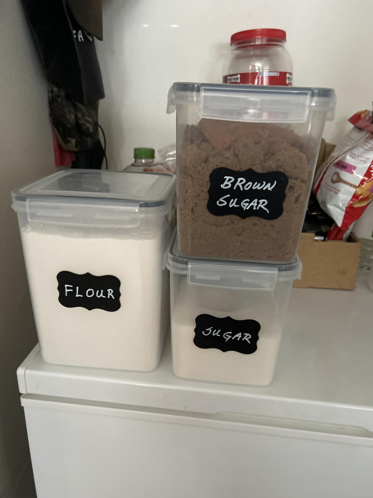 ComSaf Airtight Flour and Sugar Container 2.6Qt & 5.5Qt 3Pack, Wide Mouth customer photo 2