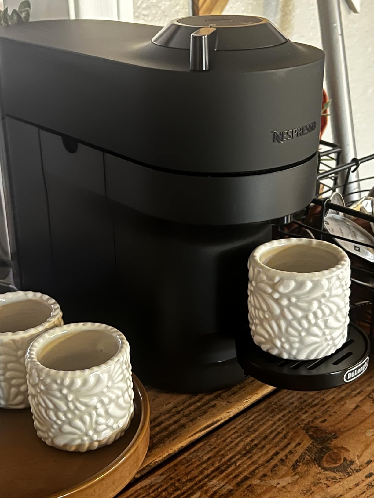 Vertuo Pop+ Deluxe Coffee & Espresso Maker by De'Longhi, Black | Matte dark chrome, 37 fl. oz. side tank, 30 second heat-up and auto capsule ejection customer photo 1