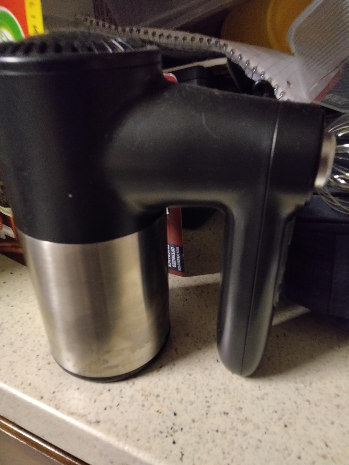 binROC Cordless Electric Hand Mixer, 7 Speed Rechargeable Wireless Handheld Mixer with Eject Button, Long Battery, Quiet Anti-Splash, 6x304 Stainless Steel Attachments & Storage Base for Baking (Black) customer photo 1