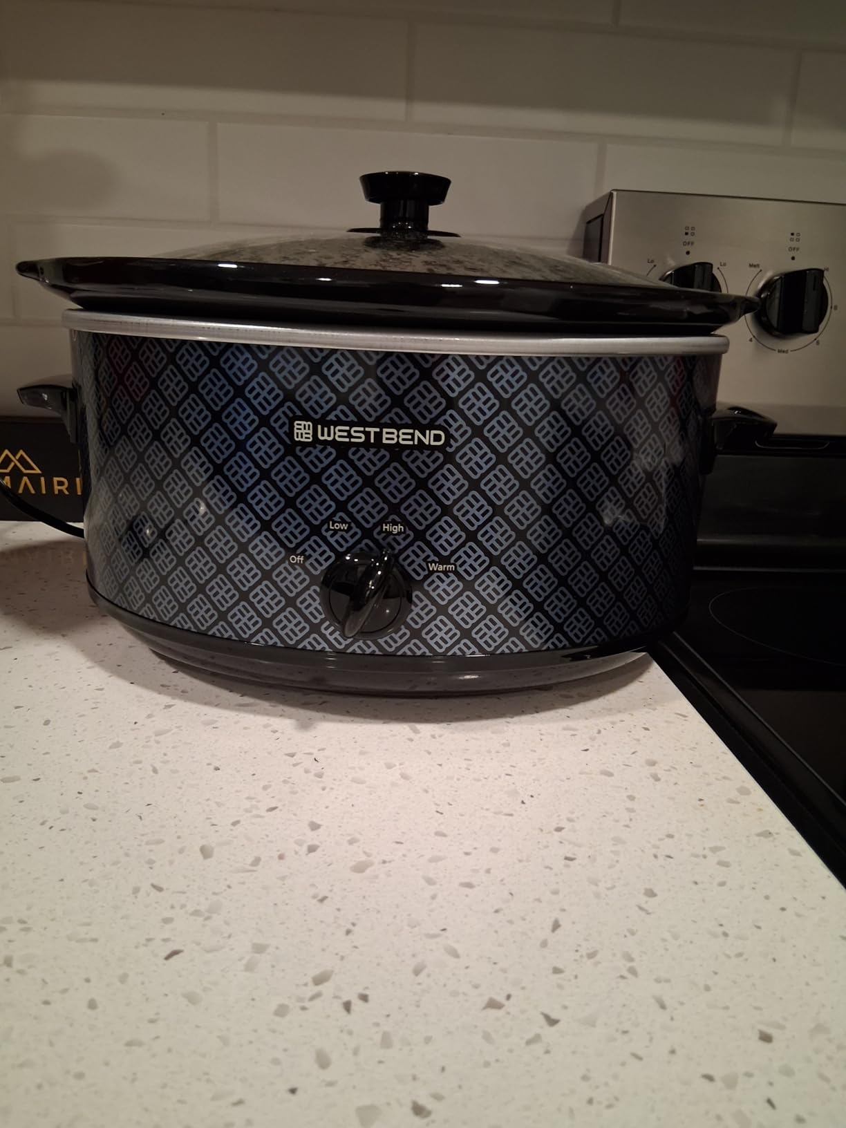 West Bend Slow Cooker 6-Quart Manual Crockery Style with Dishwasher Safe Oval Ceramic Crockpot and Glass Lid Two Temperature Settings Plus Keep Warm, 330-Watts, Silver customer photo 1