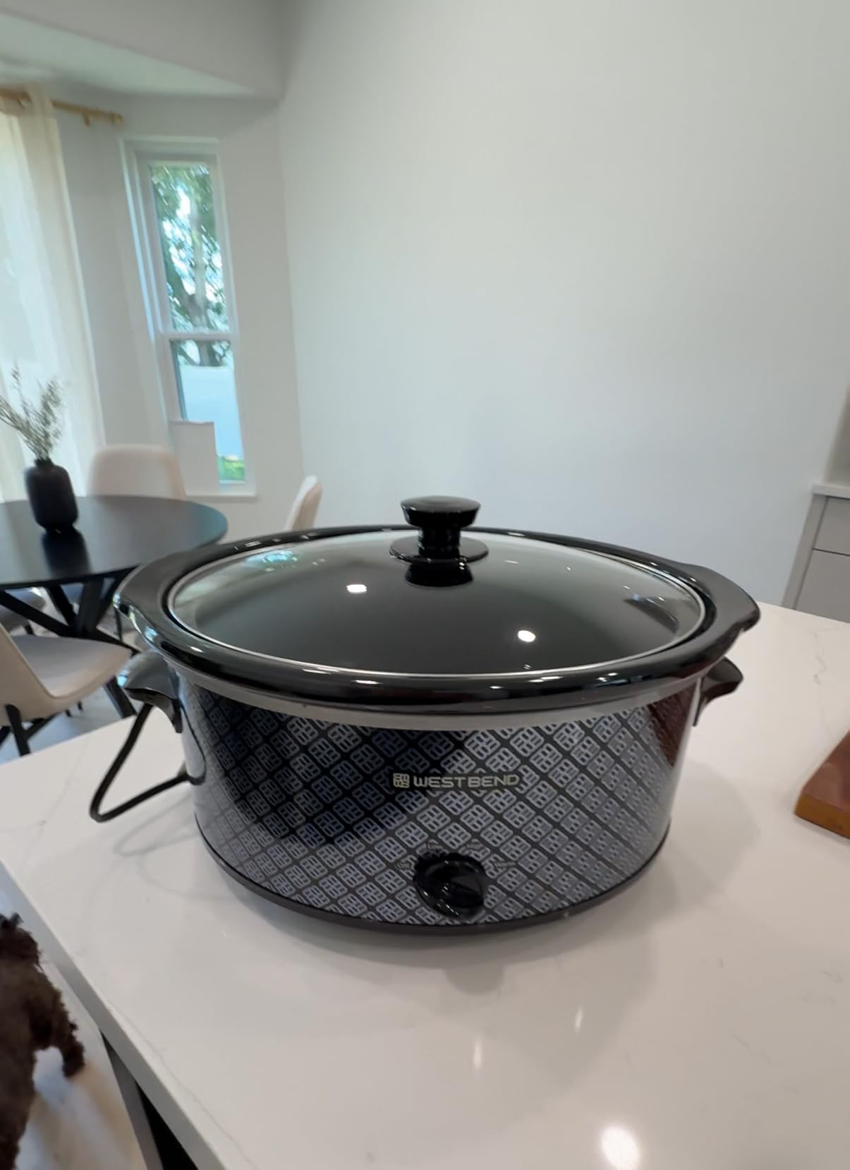 West Bend Slow Cooker 6-Quart Manual Crockery Style with Dishwasher Safe Oval Ceramic Crockpot and Glass Lid Two Temperature Settings Plus Keep Warm, 330-Watts, Silver customer photo 2