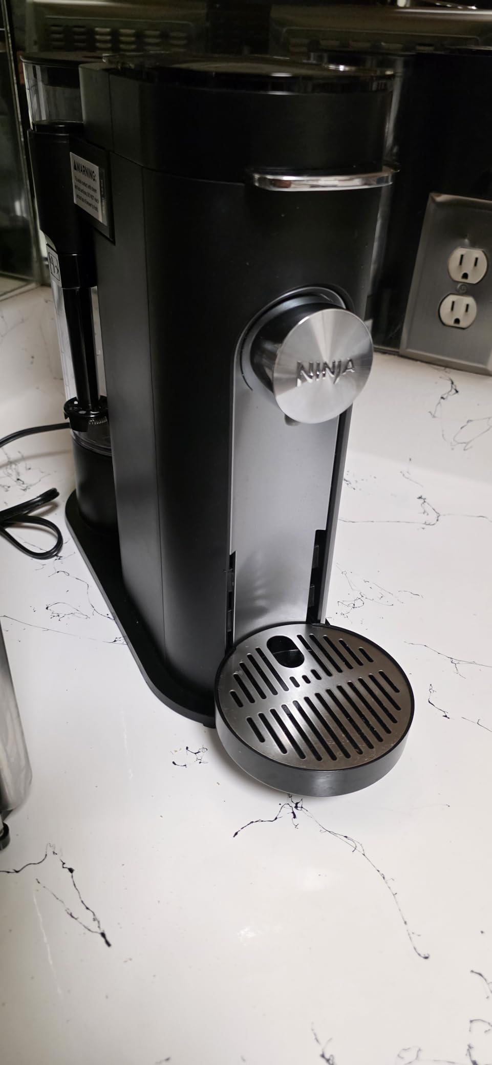 Ninja Pod and Grounds Specialty Single Serve Coffee Maker, K-Cup Pod Compatible, Brews, Compact Design, Built-in Milk Frother, 56 Ounces Reservoir, 6 Ounces Cup to 24 Ounces Mug Sizes, Stone, PB051ST customer photo 1