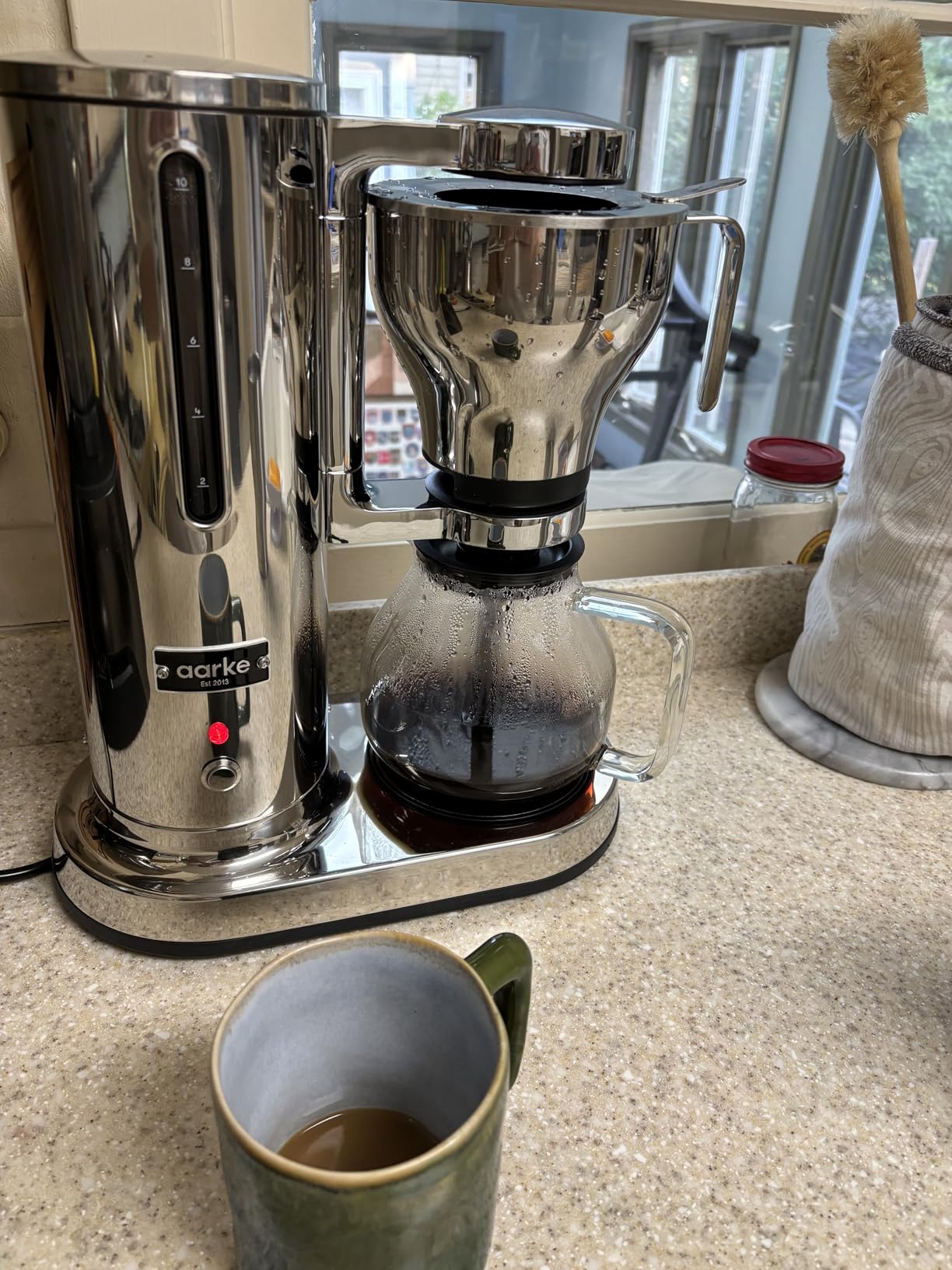 Aarke Drip Coffee Maker with 42oz Glass Carafe, Stainless Steel | Electric Drip Brewer, Automatic Drip-stop, Brews Full Pot in Under 6 Minutes, SCA Certified customer photo 1