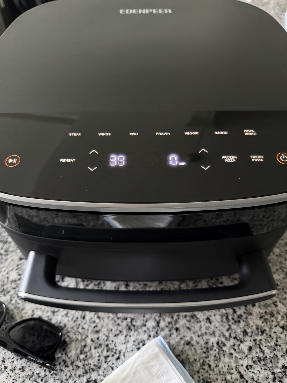 6QT Large Air Fryer, 11-in-1 Air Fryer Top & Bottom Heating, No Flip Needed | 2X Faster Heating 50dB Quiet Air Fryer 270° View Window Flat Airfryer Fits 12